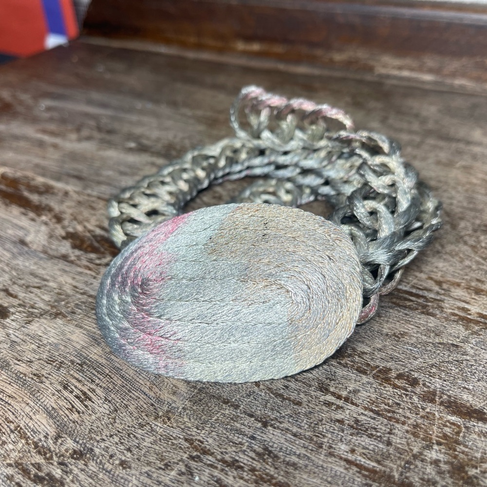 Vintage Silver-Tone Braided Statement Belt - Picture 4 of 12